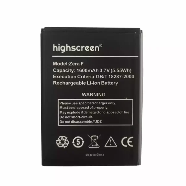 بطارية الهاتف الذكي ينطبق على Highscreen Zera F