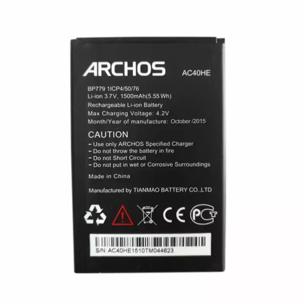 بطارية الهاتف الذكي ينطبق على ARCHOS AC40HE