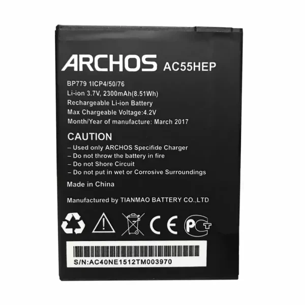 بطارية الهاتف الذكي ينطبق على ARCHOS AC55HEP