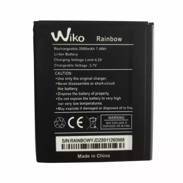 بطارية الهاتف الذكي ينطبق على Wiko Rainbow