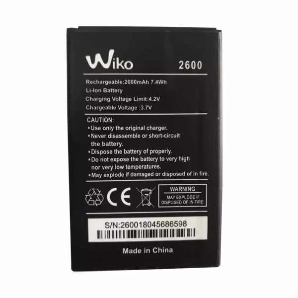 بطارية الهاتف الذكي ينطبق على Wiko 2600