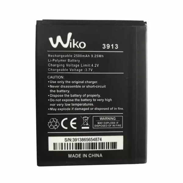 بطارية الهاتف الذكي ينطبق على Wiko 3913