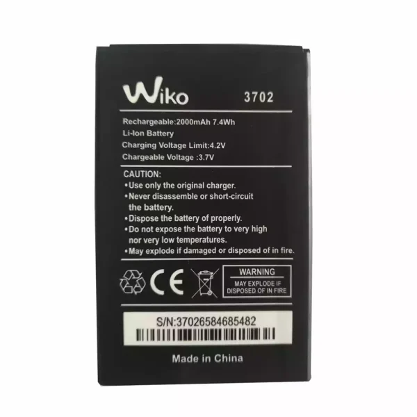 بطارية الهاتف الذكي ينطبق على Wiko 3702