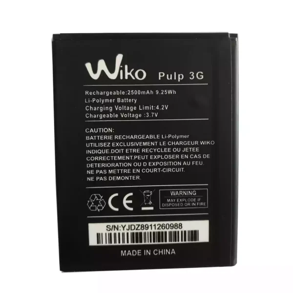 بطارية الهاتف الذكي ينطبق على Wiko PULP 3G