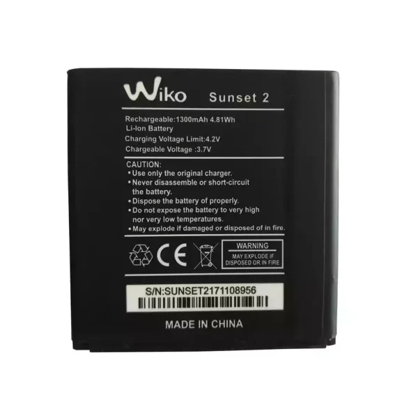 بطارية الهاتف الذكي ينطبق على Wiko Sunset 2