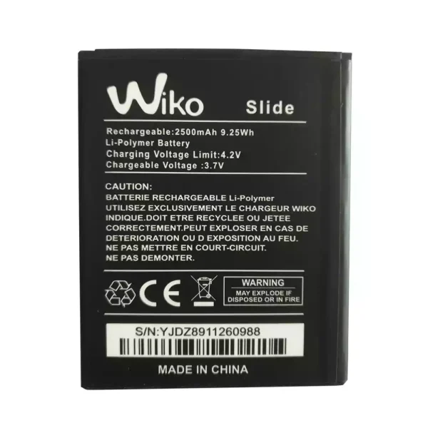 بطارية الهاتف الذكي ينطبق على Wiko Slide