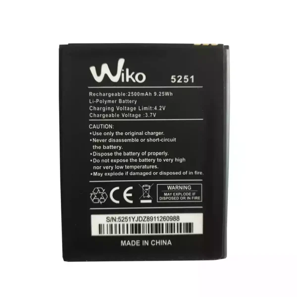 بطارية الهاتف الذكي ينطبق على Wiko 5251