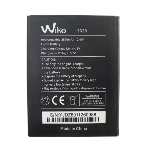 بطارية الهاتف الذكي ينطبق على Wiko 5320