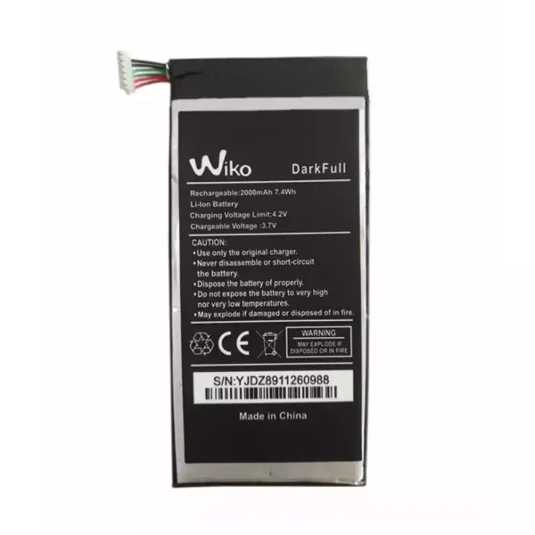 بطارية الهاتف الذكي ينطبق على Wiko DarkFull