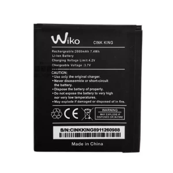 بطارية الهاتف الذكي ينطبق على Wiko CINK KING