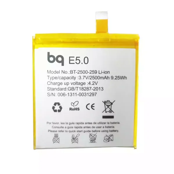 بطارية الهاتف الذكي ينطبق على BQ E5.0