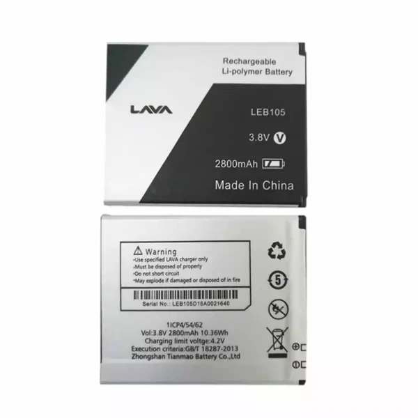 بطارية الهاتف الذكي ينطبق على Lava LEB105