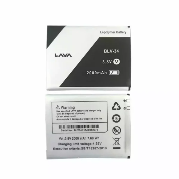 بطارية الهاتف الذكي ينطبق على Lava BLV-34