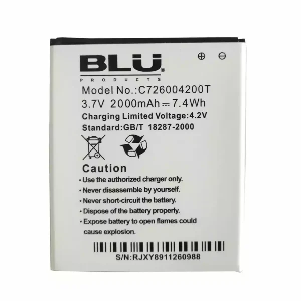 بطارية الهاتف الذكي ينطبق على BLU C726004200T