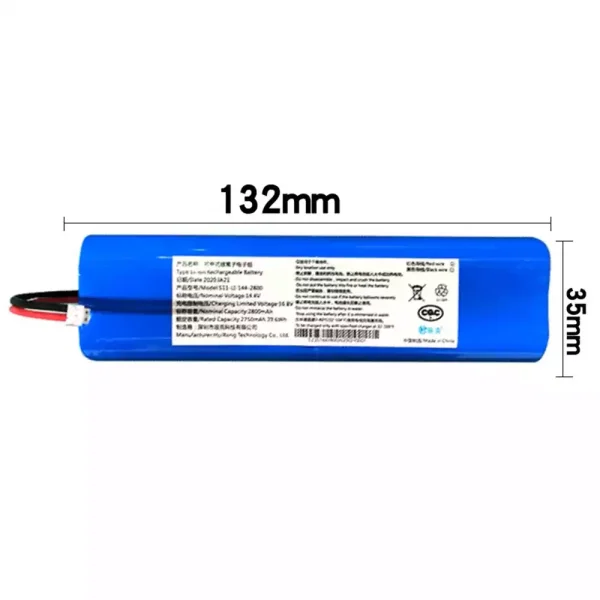 ⁦بطارية للمكنسة الكهربائية الروبوتية KLINSMANN KRV210 KRV310 KRV205A⁩ - الصورة ⁦2⁩