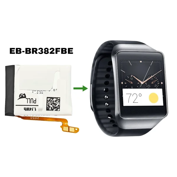 ⁦بطارية بديلة EB-BR382FBE ينطبق على Galaxy Gear Live (SM-R382)⁩ - الصورة ⁦4⁩