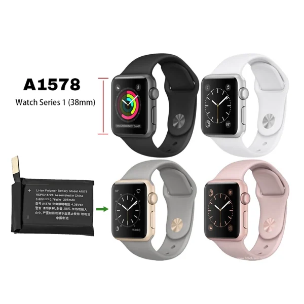 ⁦بطارية بديلة A1578 ينطبق على Apple Watch Series 1 (38mm) A1802⁩ - الصورة ⁦4⁩