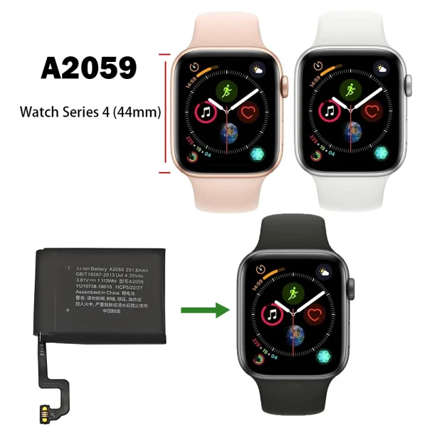 ⁦بطارية بديلة A2059 ينطبق على Apple Watch Series 4 (44mm)⁩ - الصورة ⁦4⁩