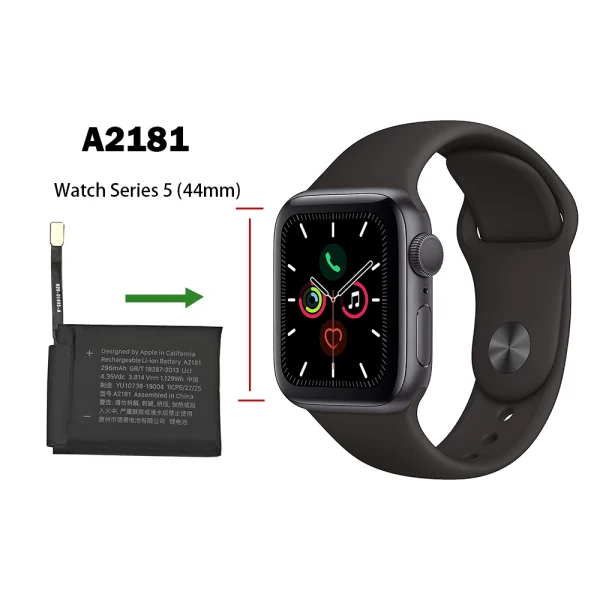 ⁦بطارية بديلة A2181 ينطبق على Apple Watch Series 5 (44mm),Apple Watch SE 2020 (44mm),Apple Watch SE 2nd 2022 (44mm)⁩ - الصورة ⁦4⁩