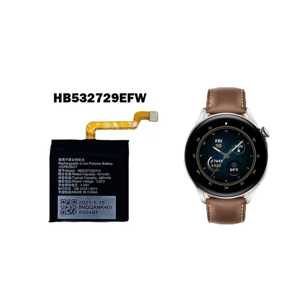 ⁦بطارية بديلة HB532729EFW ينطبق على HUAWEI Watch 3⁩ - الصورة ⁦4⁩