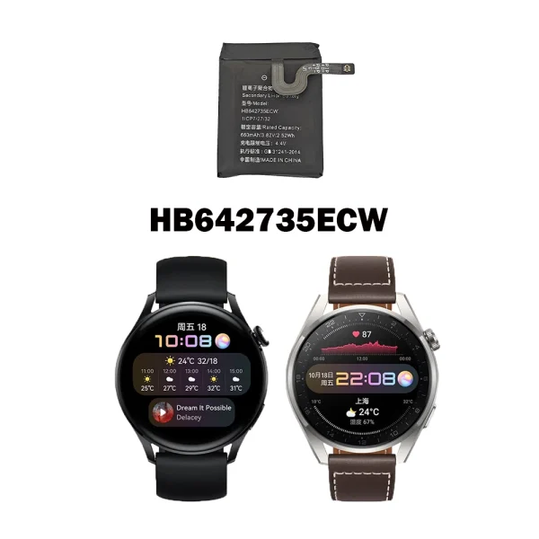 ⁦بطارية بديلة HB642735ECW ينطبق على HUAWEI Watch 3Pro,Watch 3S,Watch 3X,Honor Watch  K2⁩ - الصورة ⁦4⁩