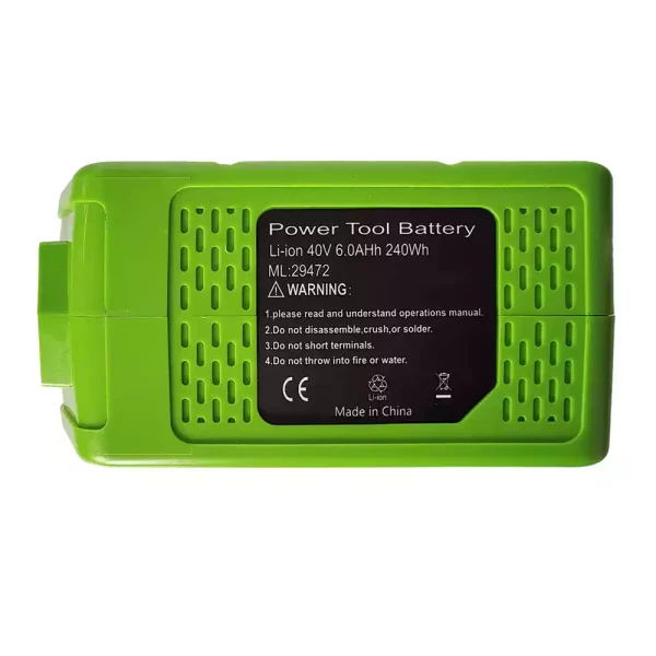 ⁦40V 6.0Ah بطارية بديلة لـ Greenworks 29472⁩ - الصورة ⁦4⁩