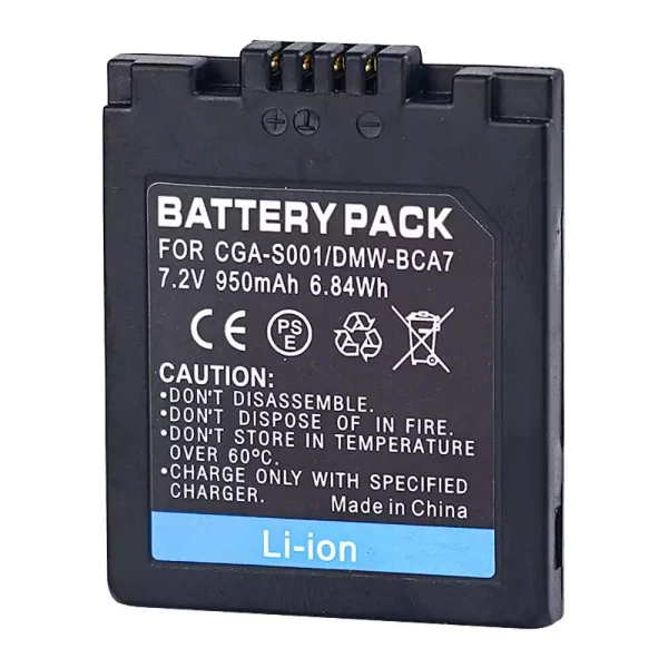 ⁦بطارية الكاميرا PANASONIC CGA-S001 DMW-BCA7⁩ - الصورة ⁦2⁩