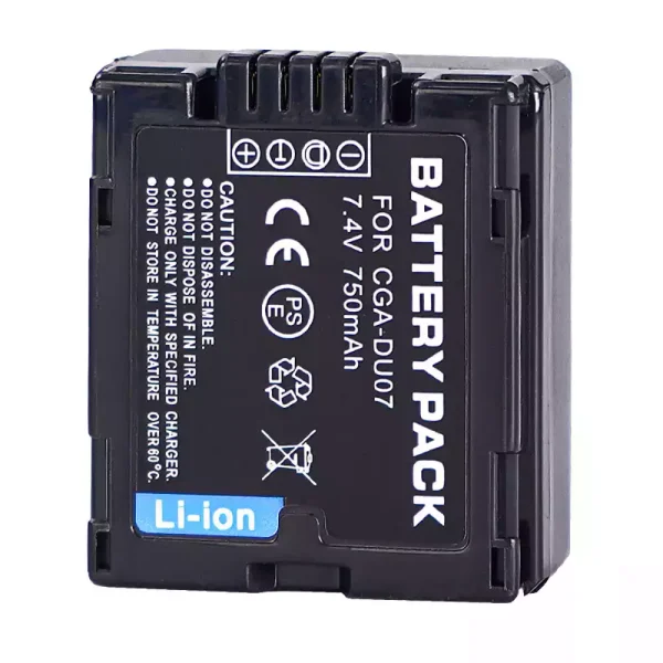 ⁦بطارية الكاميرا PANASONIC VDR-M30 VDR-M50 VDR-M53 VDR-M55 VDR-M70 VDR-M75 VDR-M95⁩ - الصورة ⁦3⁩