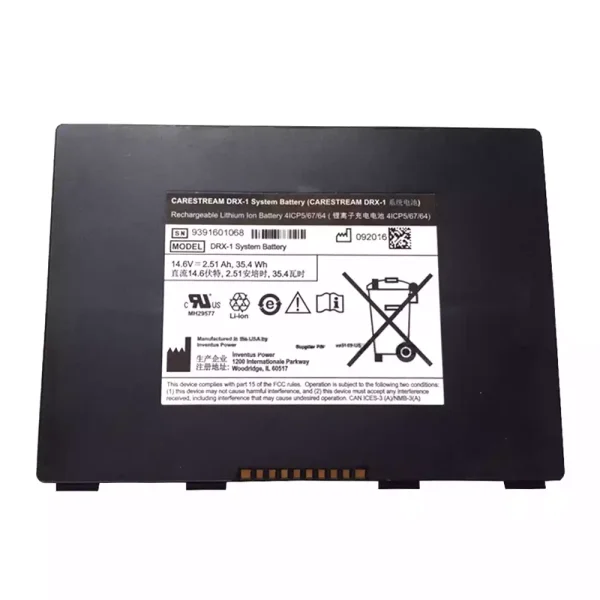 بطارية بديلة لـ P/N 8G5132 993169 990864,CARESTREAM DRX-1 SYSTEM battery