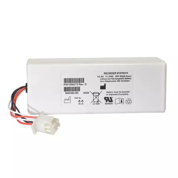بطارية بديلة لـ PHILIPS RESPIRATEUR V60 V60S 88881344 1076374