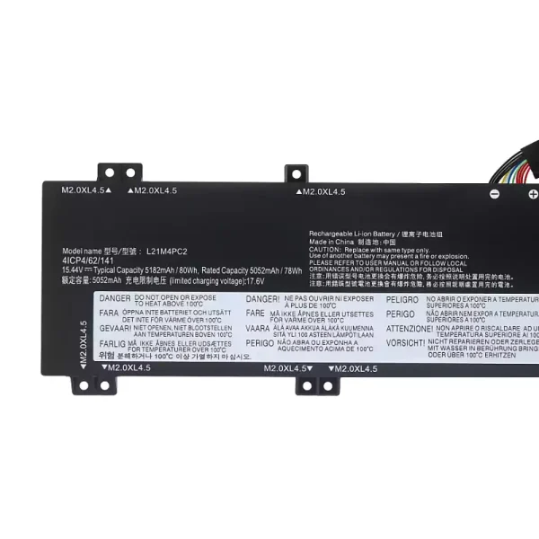 ⁦بطارية الكمبيوتر المحمول Lenovo L21B4PC0 L21C4PC1 L21D4PC1 L21M4PC2 L21M4PC3⁩ - الصورة ⁦3⁩