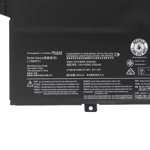 ⁦بطارية الكمبيوتر المحمول LENOVO L14M3P22 L14S3P21⁩ - الصورة ⁦3⁩