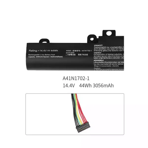 ⁦بطارية الكمبيوتر المحمول Asus A41N1702-1⁩ - الصورة ⁦3⁩