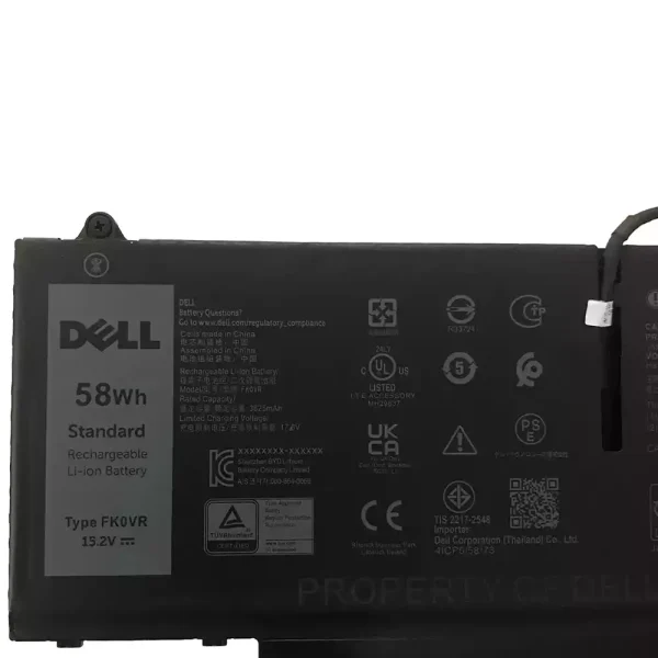 ⁦بطارية الكمبيوتر المحمول DELL FK0VR FKOVR⁩ - الصورة ⁦3⁩