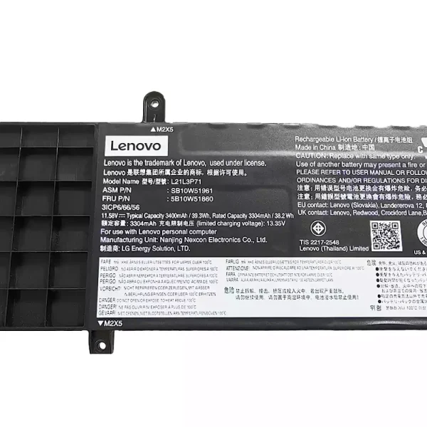 ⁦بطارية الكمبيوتر المحمول LENOVO L21L3P71 L21C3P71 L21M3P71⁩ - الصورة ⁦3⁩
