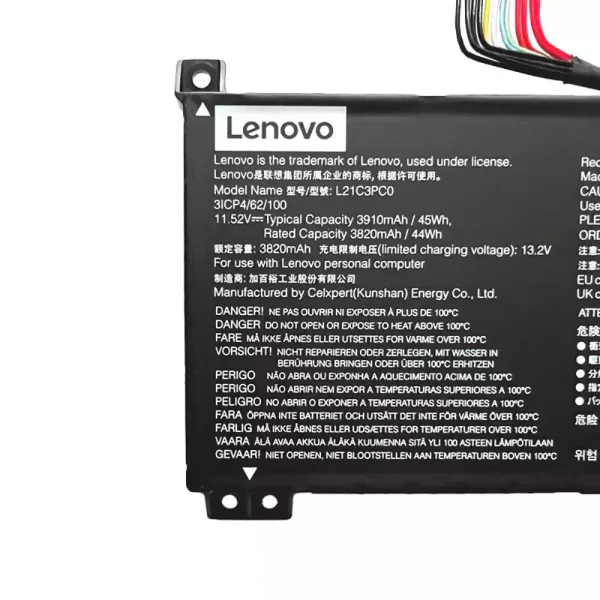 ⁦بطارية الكمبيوتر المحمول Lenovo L21C3PC0 L21D3PC0 L21L3PC0 L21M3PC0⁩ - الصورة ⁦4⁩