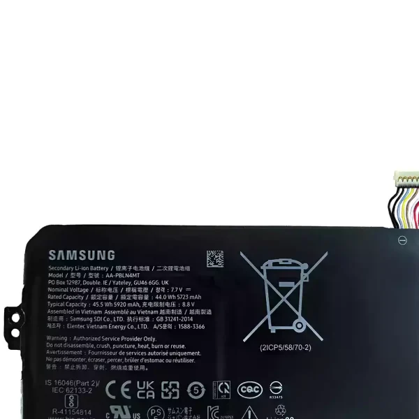 ⁦بطارية الكمبيوتر المحمول Samsung AA-PBLN4MT AA-PBQN4TR⁩ - الصورة ⁦3⁩