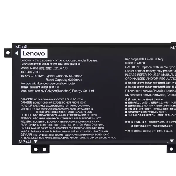 ⁦بطارية الكمبيوتر المحمول LENOVO L22C4PC3 L22D4PC3 L22M4PC3⁩ - الصورة ⁦3⁩