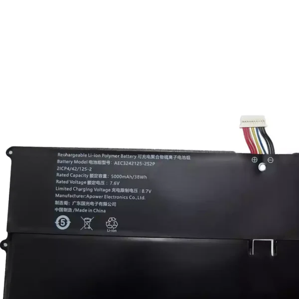 ⁦بطارية الكمبيوتر المحمول GY3242125PHV AEC3242125-2S2P⁩ - الصورة ⁦3⁩