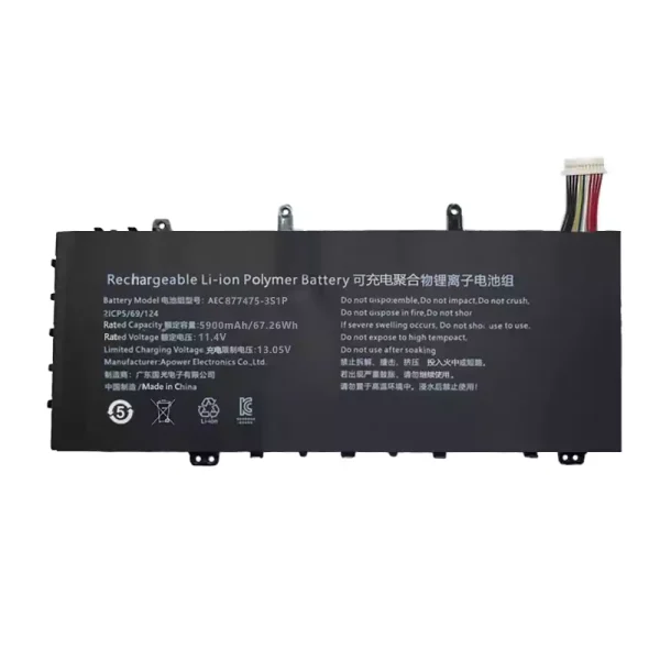 بطارية الكمبيوتر المحمول AEC677475-3S1P