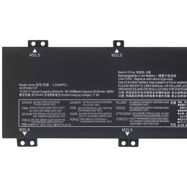 ⁦بطارية الكمبيوتر المحمول LENOVO L22M4PC1 L22D4PC1 L22X4PC1⁩ - الصورة ⁦3⁩