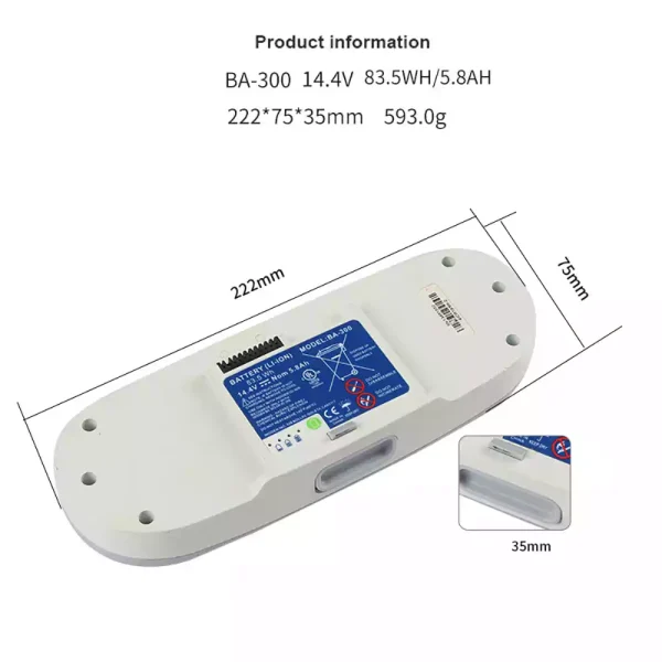 ⁦بطارية بديلة لـ Inogen Oxygen Machine 1400-1020 1400-1030 1400-1000⁩ - الصورة ⁦2⁩