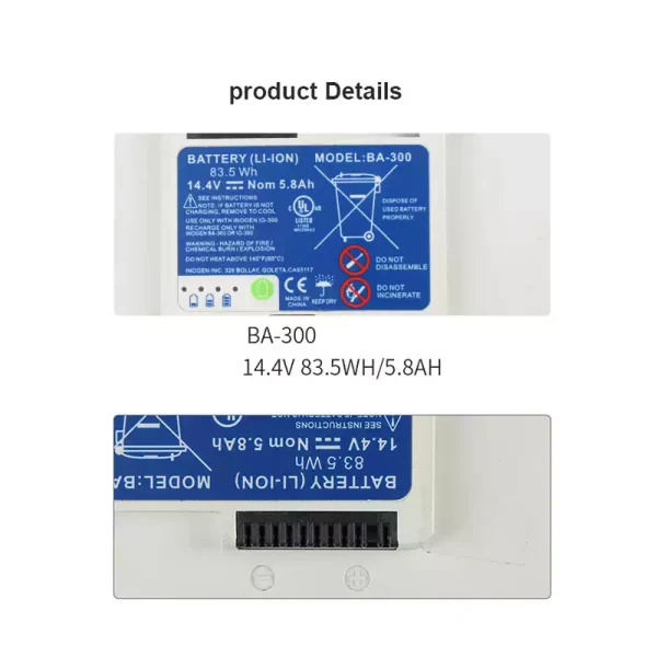 ⁦بطارية بديلة لـ Inogen Oxygen Machine 1400-1020 1400-1030 1400-1000⁩ - الصورة ⁦3⁩
