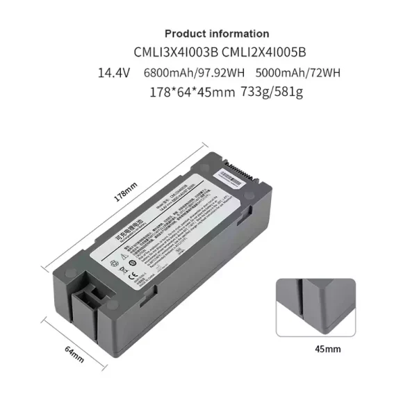 ⁦بطارية بديلة لـ COMEN CMLI2X4I005B CMLI2X4I002B⁩ - الصورة ⁦3⁩