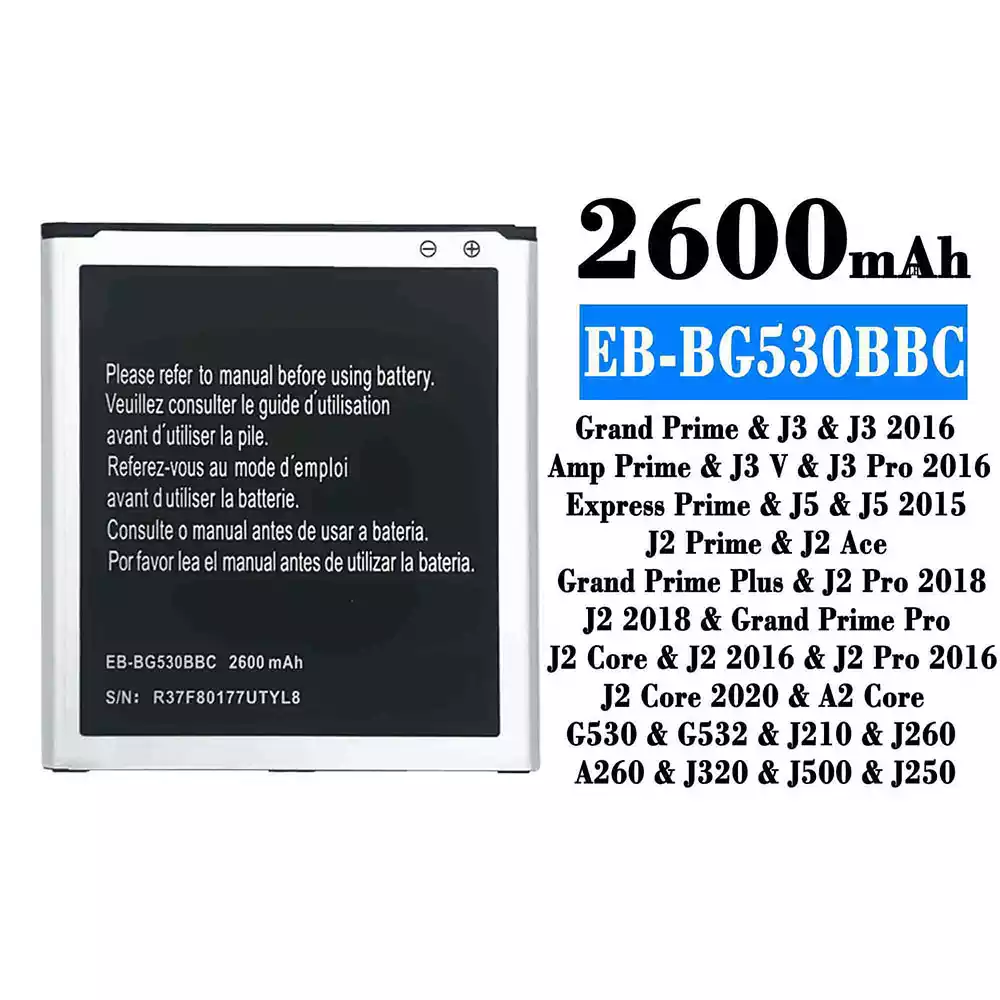 بطارية الهاتف الذكي EB-BG530BBC ينطبق على Samsung J3/J3 2016/J3 Pro 2016/J5/J5 2015
