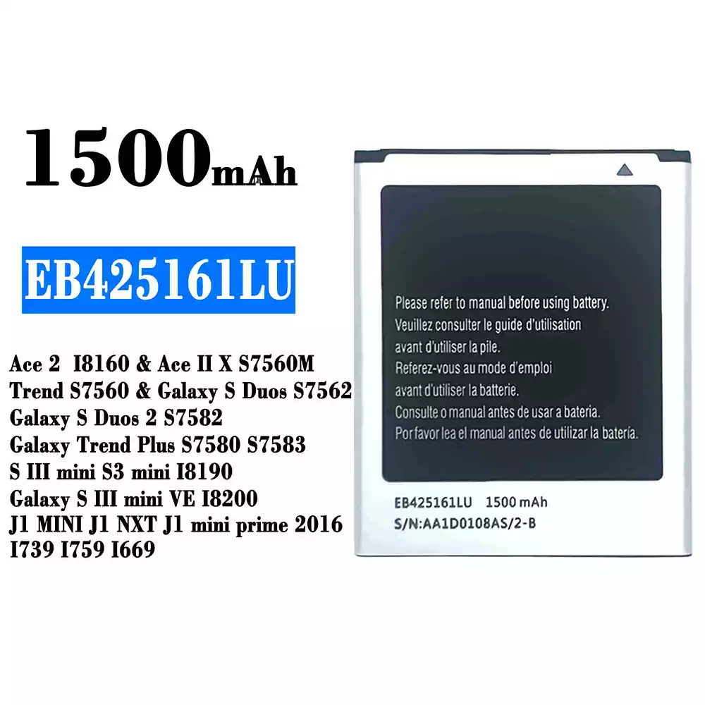 بطارية الهاتف الذكي EB425161LU ينطبق على Samsung Ace 2