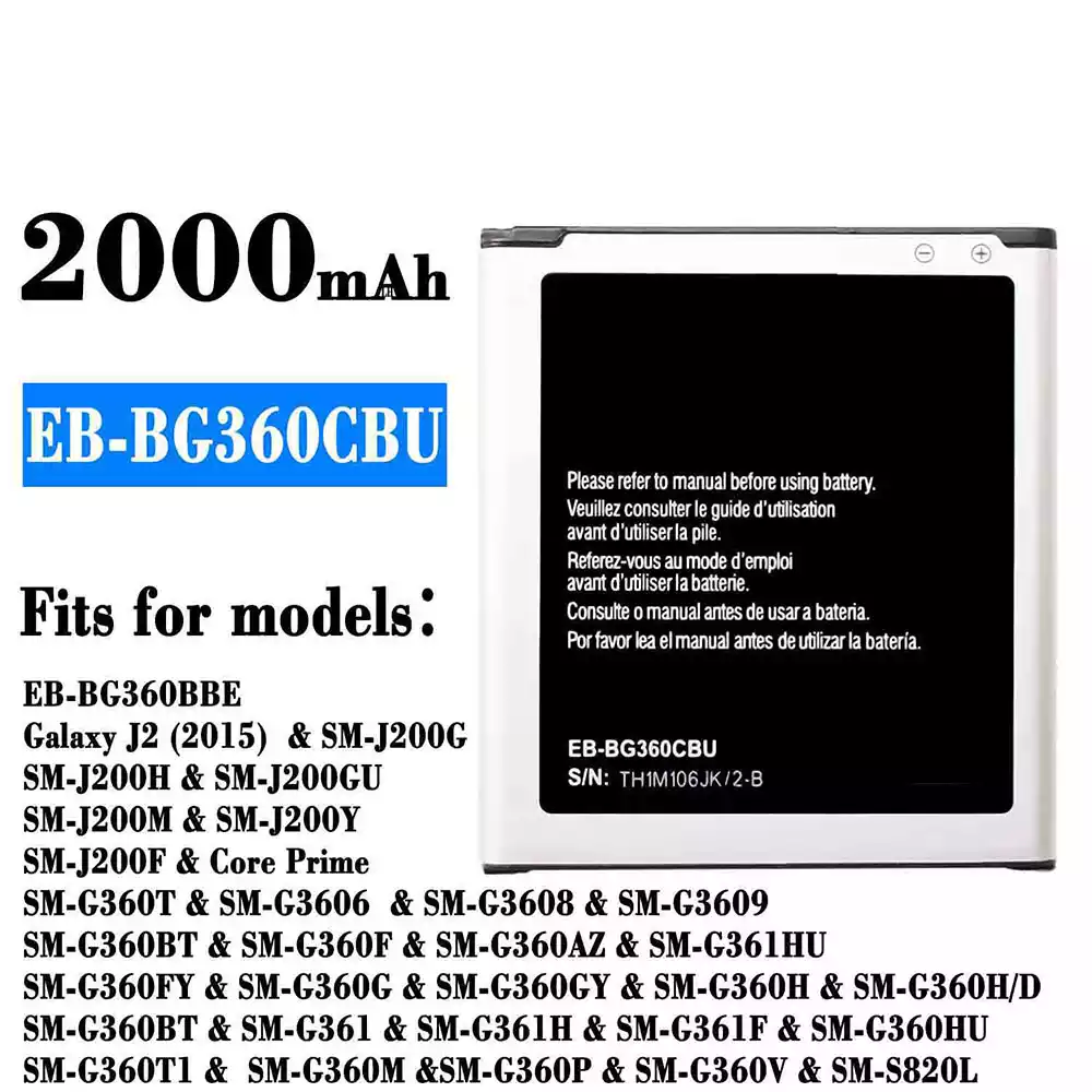 بطارية الهاتف الذكي EB-BG360CBU ينطبق على Samsung Galaxy J2 (2015)