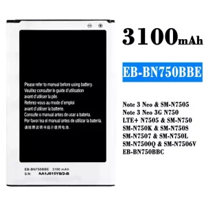 بطارية الهاتف الذكي EB-BN750BBE EB-BN750BBC ينطبق على Samsung Note 3 Neo