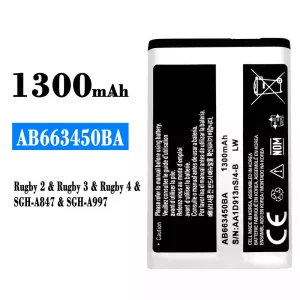بطارية الهاتف الذكي AB663450BA  ينطبق على Samsung Rugby 2/Rugby 3/Rugby 4