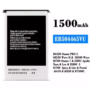 بطارية الهاتف الذكي EB504465VU  ينطبق على Samsung B6520 Omnia PRO 5/S8530 Wave /S8500 Wave 2